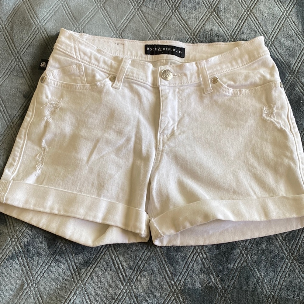 Rock & Republic White Shorts